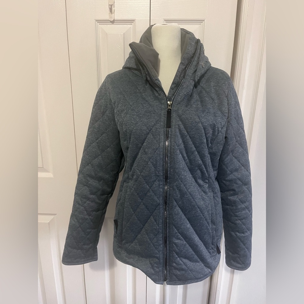 Obermeyer Quilted Snowboard Jacket Grey Size M